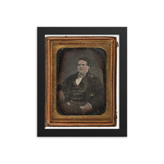 John A.P. Fisk, President of the Fat Men’s Club, 1850s framed print on a plain backdrop in size 8"x10".