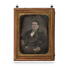 John A.P. Fisk, President of the Fat Men’s Club, 1850s poster on a plain backdrop in size 8"x10".