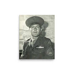 John Basilone poster on a plain backdrop in size 8"x10".