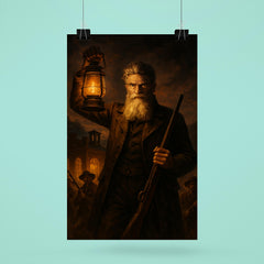 John Brown at Harpers Ferry lantern glow poster 6
