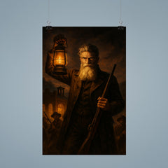 John Brown at Harpers Ferry lantern glow poster 9