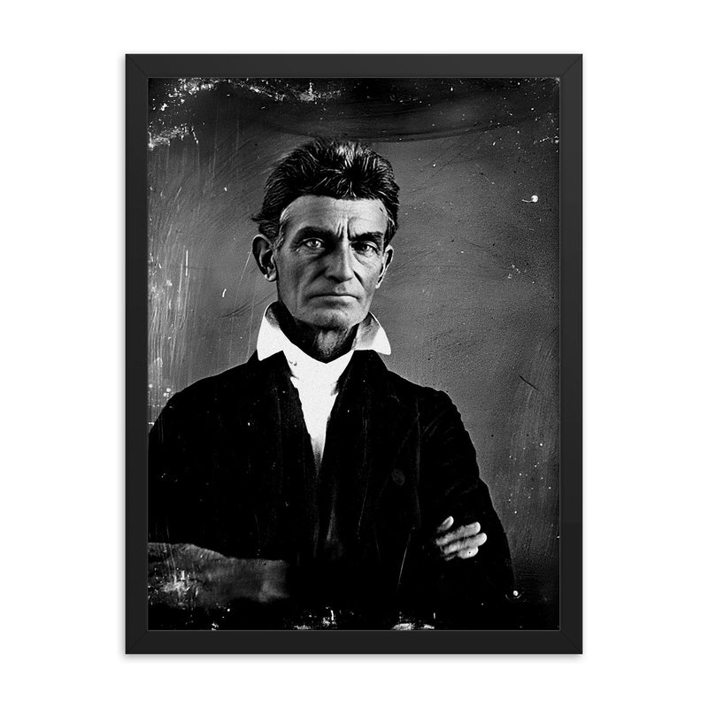 John Brown framed print on a plain backdrop in size 18