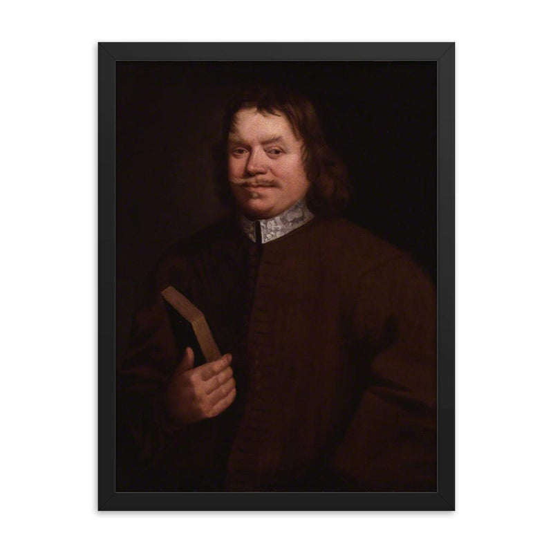 John Bunyan framed print on a plain backdrop in size 18