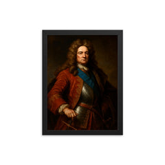 John Churchill Duke of Marlborough framed print on a plain backdrop in size 12"x16".
