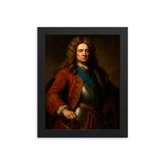 John Churchill Duke of Marlborough framed print on a plain backdrop in size 8"x10".