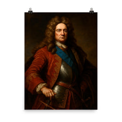 John Churchill Duke of Marlborough poster on a plain backdrop in size 8"x10".