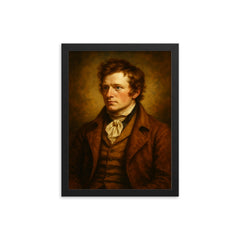 John Clare framed print on a plain backdrop in size 12"x16".