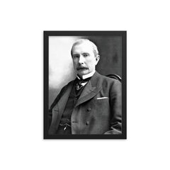 John D. Rockefeller framed print on a plain backdrop in size 12"x16".