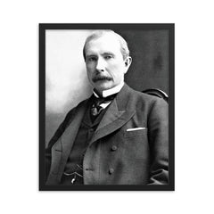 John D. Rockefeller framed print on a plain backdrop in size 16"x20".
