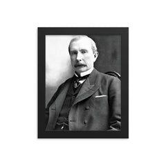 John D. Rockefeller framed print on a plain backdrop in size 8"x10".