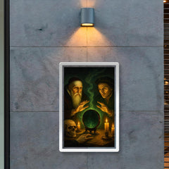 John Dee and Edward Kelley spirit mirror séance poster 2