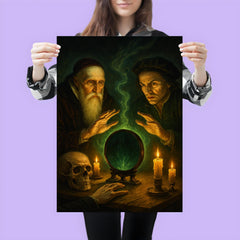 John Dee and Edward Kelley spirit mirror séance poster 3