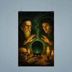 John Dee and Edward Kelley spirit mirror séance poster 9