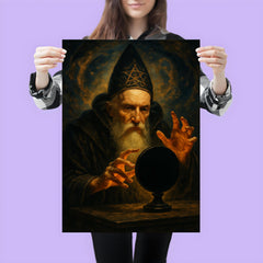John Dee and obsidian scrying mirror poster 3