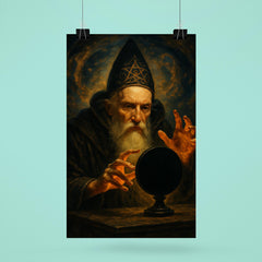 John Dee and obsidian scrying mirror poster 6