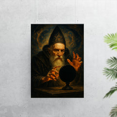 John Dee and obsidian scrying mirror poster 7