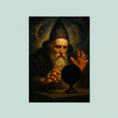 John Dee and obsidian scrying mirror poster 8