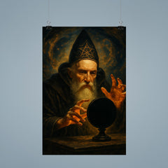 John Dee and obsidian scrying mirror poster 9