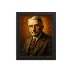 John Dewey framed print on a plain backdrop in size 8"x10".