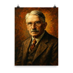 John Dewey poster on a plain backdrop in size 8"x10".