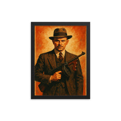 John Dillinger framed print on a plain backdrop in size 12"x16".