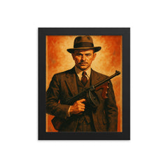 John Dillinger framed print on a plain backdrop in size 8"x10".