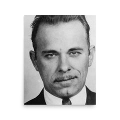 John Dillinger poster on a plain backdrop in size 16"x20".