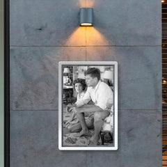 John F Kennedy with Jackie Bouvier poster 2
