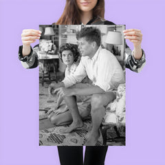 John F Kennedy with Jackie Bouvier poster 3