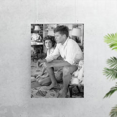 John F Kennedy with Jackie Bouvier poster 7