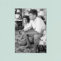 John F Kennedy with Jackie Bouvier poster 8