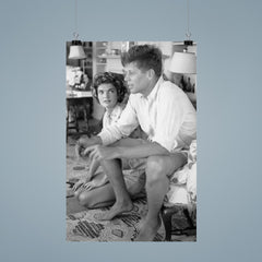 John F Kennedy with Jackie Bouvier poster 9