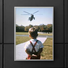 John F. Kennedy Jr. Waiting for His Father, President John F. Kennedy, at Camp David, Maryland, October 1963 poster 5