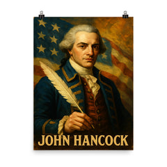 John Hancock poster on a plain backdrop in size 8"x10".