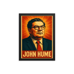 John Hume framed print on a plain backdrop in size 12"x16".