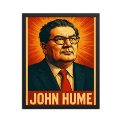 John Hume framed print on a plain backdrop in size 16"x20".