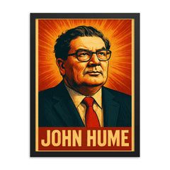 John Hume framed print on a plain backdrop in size 18"x24".