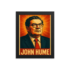 John Hume framed print on a plain backdrop in size 8"x10".