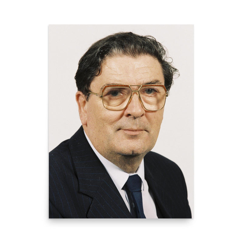 John Hume poster on a plain backdrop in size 18