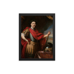 John III Sobieski framed print on a plain backdrop in size 12"x16".