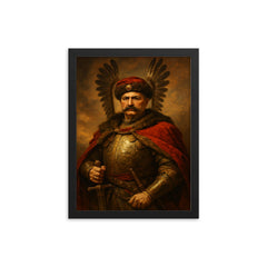 John III Sobieski framed print on a plain backdrop in size 12"x16".