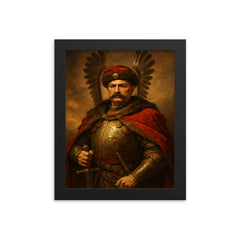 John III Sobieski framed print on a plain backdrop in size 8"x10".