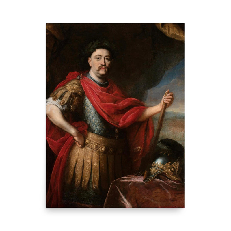 John III Sobieski poster on a plain backdrop in size 18