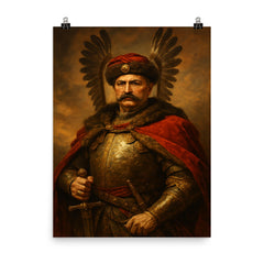 John III Sobieski poster on a plain backdrop in size 8"x10".