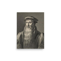 John Knox poster on a plain backdrop in size 12"x16".