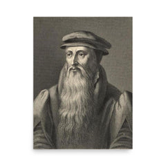 John Knox poster on a plain backdrop in size 18"x24".