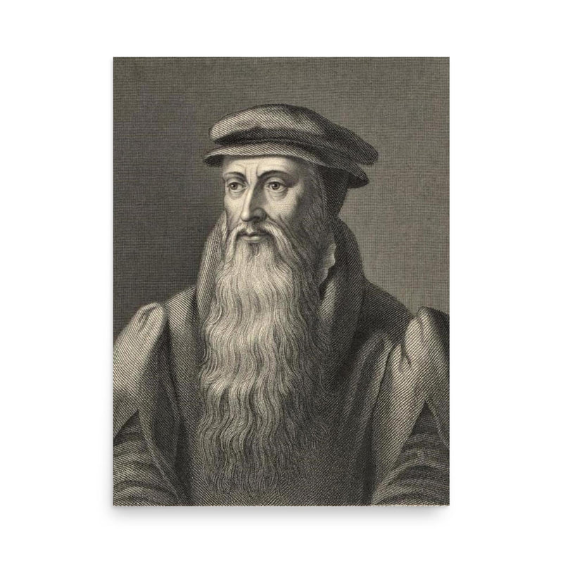 John Knox poster on a plain backdrop in size 18