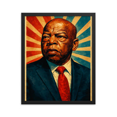 John Lewis framed print on a plain backdrop in size 16"x20".