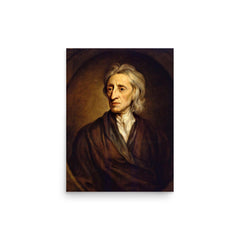 John Locke poster on a plain backdrop in size 12"x16".