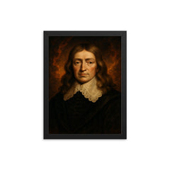 John Milton framed print on a plain backdrop in size 12"x16".